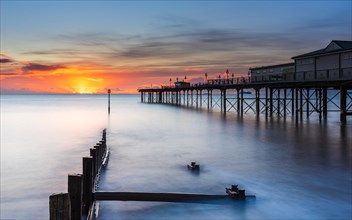 Sunrise in long time exposure of Grand Pier