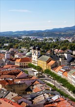 View from Trencin Castle to the Piarist Church by Francis Xavier