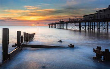 Sunrise in long time exposure of Grand Pier