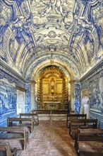 Blue Azulejos in Sao Filipe castle Chapel