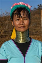 Friendly Padaung woman