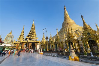 Golden spikes in the Shwedagon pagoda