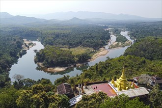 Aerial of the Shwemawdaw Paya and the Ye river