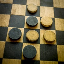 Checkers on a checkerboard