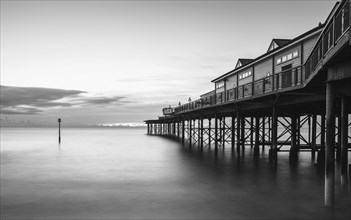 Black and White in long time exposure of Grand Pier in Teignmouth