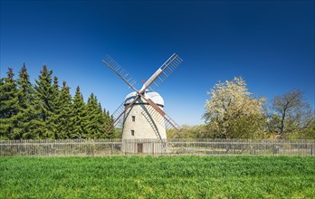 Tower windmill in spring