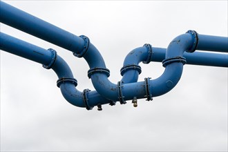 Blue water pipes for groundwater management in a new development area