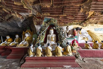 Cave filled with buddhas