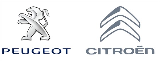 Logo of the car brand Peugeot and Citroen