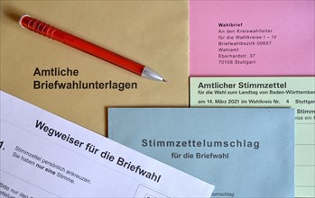 Official postal voting documents