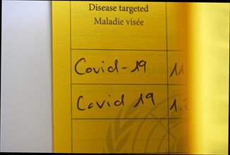 2 Covid vaccinations with vaccine Comirnaty registered in a vaccination card