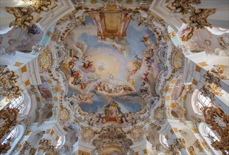 Ceiling fresco inside the Wieskirche