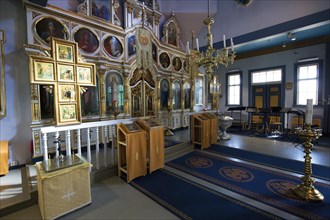 Iconostasis in the Orthodox Wooden Church of St. Nicholas