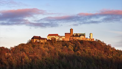 View of Wartburg Castle in autumn