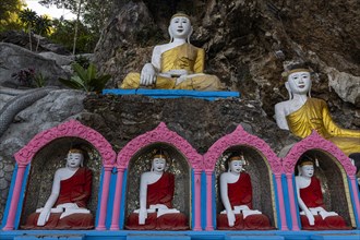Many buddhas in the Kaw Ka Thawng cave