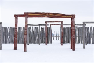 Snow-covered ring sanctuary