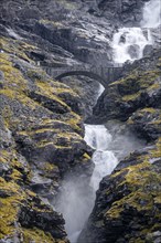 Bridge over Stigfossen waterfall