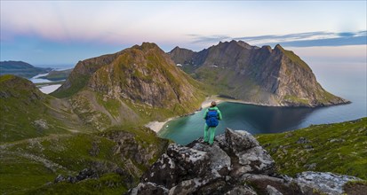 Hiker on top of Ryten