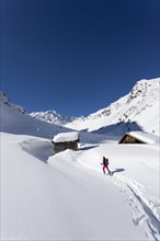 Lonely ski tourer