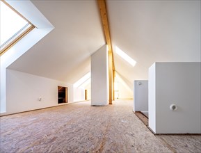 Conversion of an attic into a spacious living area