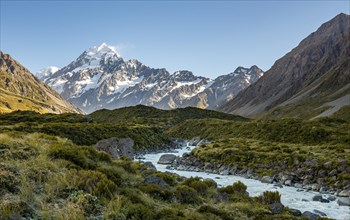 Hooker Valley with view of snow-capped Mount Cook