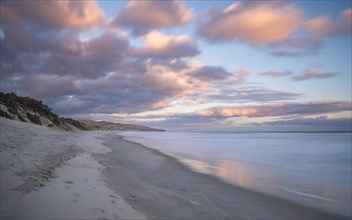 Sandy beach beach at sunset