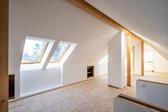 Conversion of an attic into a spacious living area