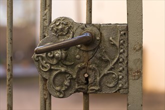 Historical door lock from a garden gate