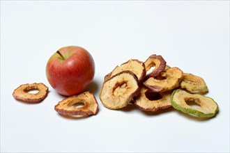 Dried apple rings and apple