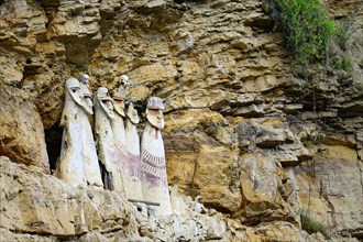 Sarcophagi in the rock face