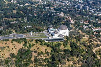 Griffith Observatory California building observatory aerial photo aerial in Los Angeles