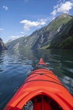 Kayak on the Geirangerfjord