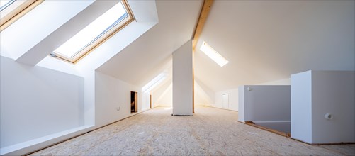 Conversion of an attic into a spacious living area