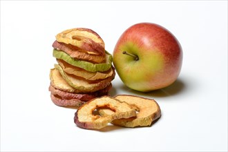 Stacked apple rings and apple