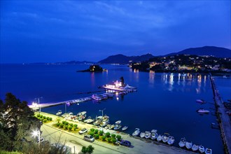 Corfu Vlachernon Vlacherna evening church Kanoni island trip sea Mediterranean boat