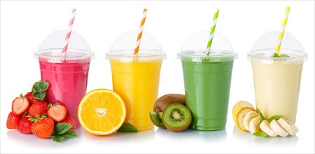 Fruit juice smoothies smoothie drink juice orange juice in plastic cup