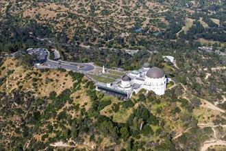 Griffith Observatory City California Building Observatory aerial photograph aerial in Los Angeles