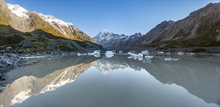 Reflection in Hooker Lake at sunrise