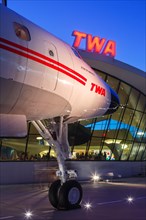 A Lockheed L1649A Starliner Connie aircraft of TWA Trans World Airlines with registration N8083H at New York Airport