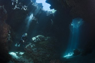 Diver in Mbuco Caves