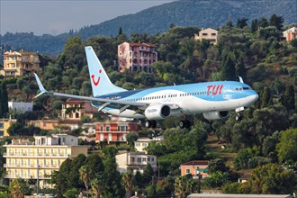 A TUI Boeing 737-800 with registration D-AHLK at Corfu Airport