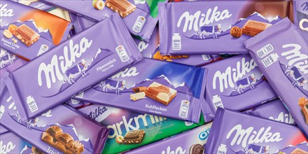 Milka chocolates different varieties wallpaper