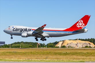 A Boeing 747-400F aircraft of Cargolux with registration LX-KCL at Luxembourg Airport