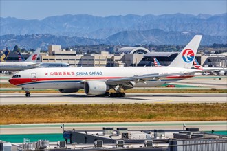 A China Cargo Airlines Boeing 777F with registration number B-2083 at Los Angeles Airport