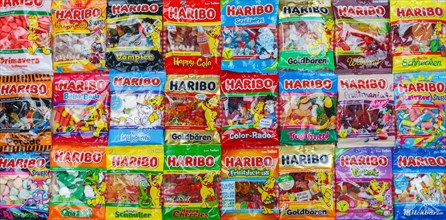 Haribo gummy bears different varieties wallpaper