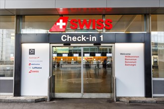 Terminal Check-in 1 Swiss Air Lines at Zurich Airport