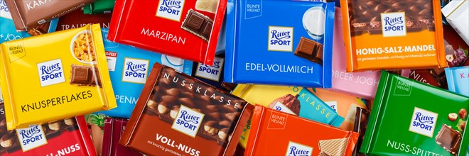 Ritter Sport chocolates different varieties wallpaper