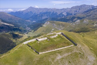 Aerial view of Fort Pernante at an altitude of 2115 meters