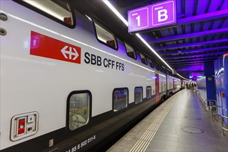 InterCity double-decker train at Zurich Airport