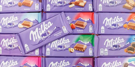 Milka chocolates different varieties wallpaper